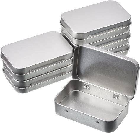 long rectangle metal box|round metal tin container.